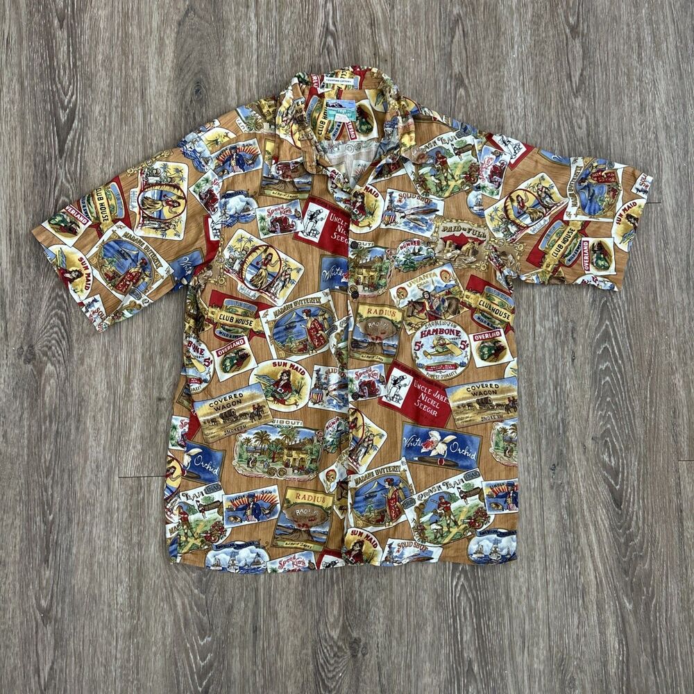 Vtg Reyn Spooner Egyptian Cotton Americana Hawaiian Uncle Sam Madame Butterfly